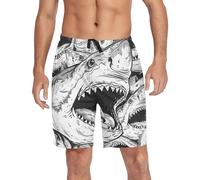 Big Shark Men's Pajama Shorts Lounge Sleep Shorts Pjs Bottoms Pants