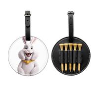 Big Silly White Rabbit Black Golf tee Storage Bag - Easy to Carry Around and More efficient in Playing Golf
