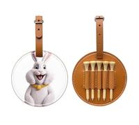 Big Silly White Rabbit Brown Golf tee Storage Bag - Easy to Carry Around and More efficient in Playing Golf