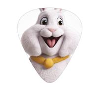 Big silly white rabbit Printed pick set - 12 pieces, thin, medium and thick guitar picks, suitable for guitar, bass, electric guitar and ukulele