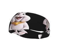 Big Silly White Rabbit Yoga Sports Fitness Headband, Unisex Running Basketball Elastic Headband, Sports Sweat-Absorbing Band,