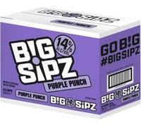 Big Sipz Purple Punch Mixed Cocktail Vodka, Ready-to-Drink, 14% ABV, 200ml, pack of 24