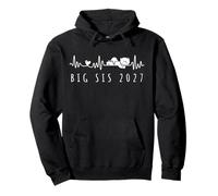 Big Sis 2027 Heartbeat Announcing Pregnancy 2 Future Sisters Pullover Hoodie