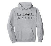 Big Sis 2027 Heartbeat Pregnancy Announcement for Sisters Pullover Hoodie