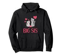 Big Sister 2026 Cute Cats Sisters Girls Pullover Hoodie