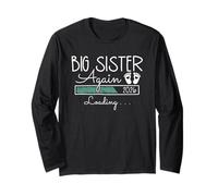 Big Sister Again 2026 - Funny Third Pregnancy Announcement Long Sleeve T-Shirt