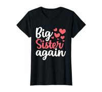 Big Sister Again Siblings Announcement Family Sis T-Shirt