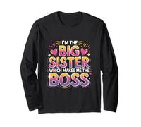 Big Sister Boss Gradient Typography Sisterhood Long Sleeve T-Shirt