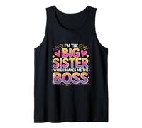 Big Sister Boss Gradient Typography Sisterhood Tank Top