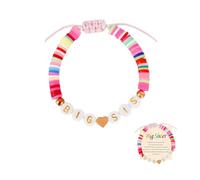 Big Sister Bracelet, Big Sister Gifts Colourful Adjustable with a Card Letter Beads Give Friendship Bracelets to Girls Sisters Birthday Gifts