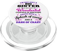 Big Sister I'm A Big Cup Of Wonderful Sassy Crazy Funny PopSockets PopGrip for MagSafe