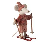 Big Sister Mouse and her skis Pink one size