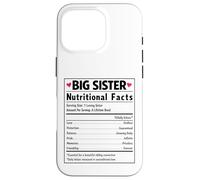 Big Sister Nutritional Facts Sibling Reveal Baby News Case for iPhone 16 Pro