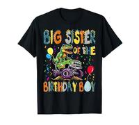 Big Sister Of The Birthday Boy T-Rex Dinosaur Birthday Party T-Shirt