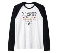 Big Sister to Be 2027 Promoted to Big Sister 2nd Baby Reveal Raglan Baseball Tee