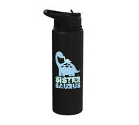 Big Sistersaurus Dinosaur Little Sister Saurus Dino T Rex Stainless Steel Insulated Water Bottle