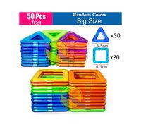 (big size 50pcs) 50-300Pcs Designer Magnetic Blocks Big and Size Magnet Toys Pulling Magnetic
