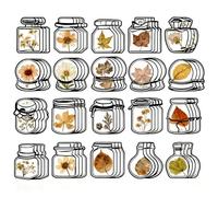 Big Size 80 PCS Transparent DIY Bookmarks with 20 Designs,Dried Flower Leaf Pressing Craft Kit,Personalised Handmade Gifts,Waterproof Bookmark for Journaling,Scrapbooking