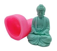 Big Size Buddha Candle Mould Silicone Mold for Handcraft Candle Making Decorated Resin Craft Molds Gypsum Cement Statue Silicone Moulds