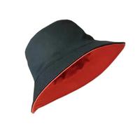 Big Size Cotton Bucket Hat Men Women Big Head Reversible Fisherman Hat Men Large Size Large Tide Hip Hop Sun Hat(Black Orange red,XXL 63-64cm)