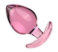 Big Size Crystal Mushroom Shape Anal Plug Crystal Glass SM G-spot Pleasure Anal Butt Plug Stimulator Sex Toy(B)
