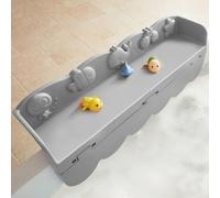 Big Size Ocean Animals Bathtub Splash Guard for Kids, Rotatable Design Bath Tub Tray, Tub Shelf and Organizer for Baby Bath Toys, Bath Toy Tolder for Toddlers Kids Baby