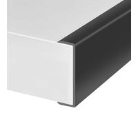 Big Size Rubber Edge Trim, 2-1/2 inches Self-Adhesive U Channel Edge Protector for Woods, Flexible U Shaped Peel and Stick Edge Banding, Edge Guard, Fit 2.5"(63mm), 10Ft, Black