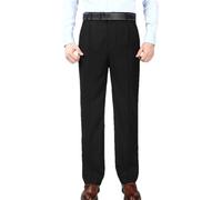 Big Size Wrinkle-Resistant Black Suit Pants Mens Clothing Baggy Double Pleated Classic Dress Pants Trousers