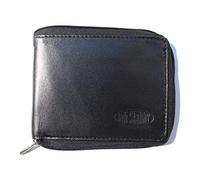 Big Skinny Men's RFID Blocking Leather Zippered Bifold Wallet