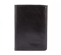 Big Skinny Men's RFID Blocking Tri-Fold Leather Slim Wallet, Holds Up to 25 Cards, Black