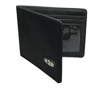 Big Skinny Men's Slimline Bi-Fold Slim Wallet, Holds Up to 25 Cards, Black