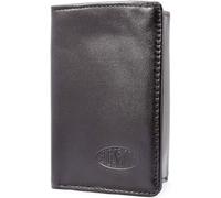 Big Skinny Men's Tri-Fold Leather Slim Wallet, Holds Up to 25 Cards, Black
