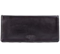 Big Skinny Women's Executive Leather Bi-Fold Checkbook Slim Wallet, Holds Up to 40 Cards, Black