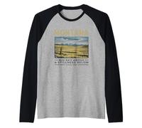 Big Sky Above & Stillness Below Montana Landscape Art Raglan Baseball Tee