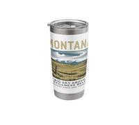 Big Sky Above & Stillness Below Montana Landscape Art Stainless Steel Insulated Tumbler