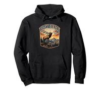 Big Sky Country Where The Elk Bugle and Men Listen Montana Pullover Hoodie