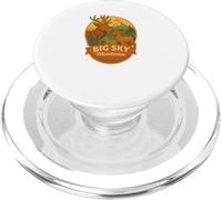 Big Sky Montana Elk Cow and Calf Badge Design PopSockets PopGrip for MagSafe