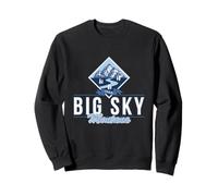 Big Sky Montana Retro Mountain River Vintage Skiing Hiking Sweatshirt