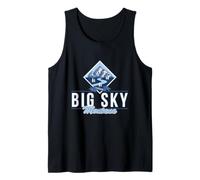 Big Sky Montana Retro Mountain River Vintage Skiing Hiking Tank Top