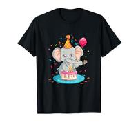 Big Smiles Ahead with this Elephant Birthday Design T-Shirt