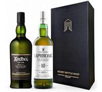 Big Smoke Scotch Whisky Discovery Duo Gift Boxed Set 2x70cl - 1 x 70cl of Laphroaig 10 Year Old 1 x 70cl of Ardbeg An Oa | Gifts for Him, Her, Birthdays, Christmas, Corporate, Mothers Day, Fathers Day