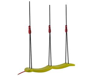Big Snake-Swing Plastic Double Swing, Maximum Load 50 kg, Mounted Swing, Height-Adjustable Ropes, for Children from 5 Years