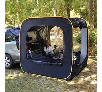 Big Space Car Tailgate Awning Tent - Automatic SUV Trunk Tent with Extendable Awning & Screen - Ideal for Outdoor Camping, Family Tourist, Fishing & Picnic Travel - Blue