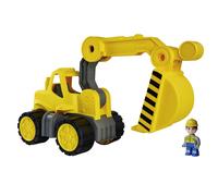 BIG Spielwarenfabrik 800054835 Big Power Worker Digger + Figure, Yellow Excavato
