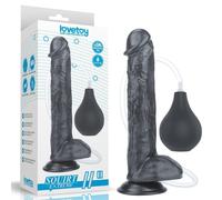 Big Squirting Dildo | 11" Realistic Ejaculating Suction Cup Dong XXL | Black