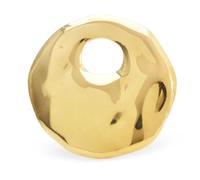 Big Stainless Steel Round Brooches For Women Men 2-color Geometric Circle Party Casual Brooch Pins,gold