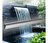 Big Stainless Steel Sink Waterfall, Wall Embedded Waterfall Spillway Kit, Suitable for Outdoor Living Scenarios/Commercial Venues(60cm/23.6in)