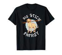 Big Stick Energy Funny Yellow Labrador Retriever Owner Gift T-Shirt