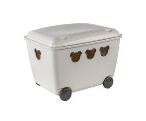 Big Storage Box Container Toys Box Wheels Lid 55L Teddy Bear Doll Children Room