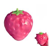 Big Strawberry Squishies, Handmade Sticky Squishies Strawberry, Slow Rising Scented Fruit Squishiess, Stress Balls Fidget Sensory Toy, Easter Basket Stocking Stuffers, Stretchy Desk Toys